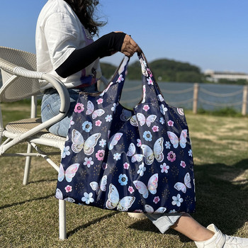 Τσάντα αγορών μεγάλου μεγέθους Τσάντα χειρός Αναδιπλούμενη τσάντα ώμου Φωτεινή τσάντα αγορών Φιλική προς το περιβάλλον Τσάντα αποθήκευσης Γυναικεία τσάντα