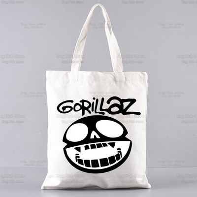 Gorillaz Modern Music Band Cartoon Ulzzang Shopper Bag Print Canvas Tote Bag Ručne torbe Ženska torba Harajuku Torbe na rame