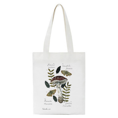 Torba na rame s gljivama Platnena torba Harajuku Shopper Bag Moda Casual Ljetne torbe na rame Tote Shopper Bag Border Collie