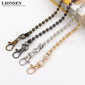 Lionsen 120cm / 50cm BALL Csere láncszíj Fém link Kapcsos pénztárca táska fogantyú váll keresztben kézitáska lánc