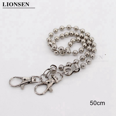 Lionsen 120cm / 50cm BALL Csere láncszíj Fém link Kapcsos pénztárca táska fogantyú váll keresztben kézitáska lánc