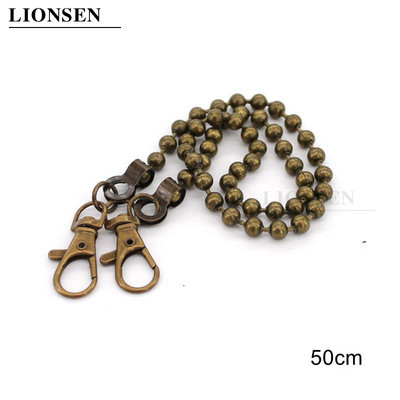 Lionsen 120cm / 50cm BALL Csere láncszíj Fém link Kapcsos pénztárca táska fogantyú váll keresztben kézitáska lánc