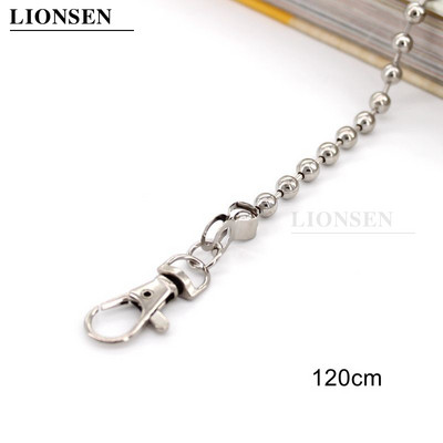 Lionsen 120cm / 50cm BALL Csere láncszíj Fém link Kapcsos pénztárca táska fogantyú váll keresztben kézitáska lánc