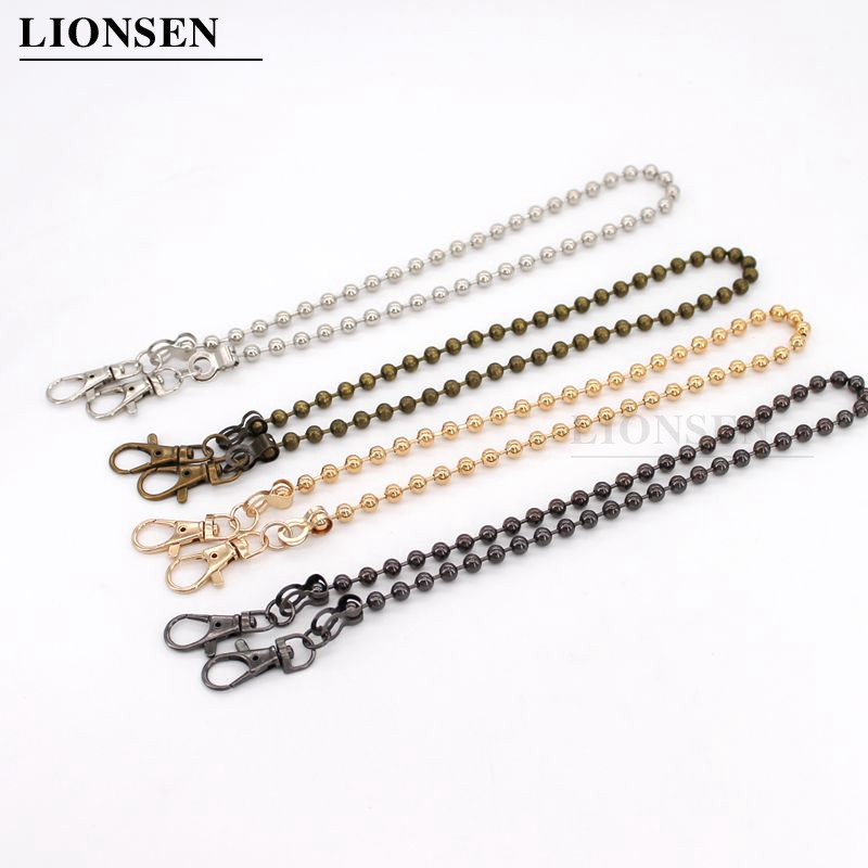 Lionsen 120cm / 50cm BALL Csere láncszíj Fém link Kapcsos pénztárca táska fogantyú váll keresztben kézitáska lánc