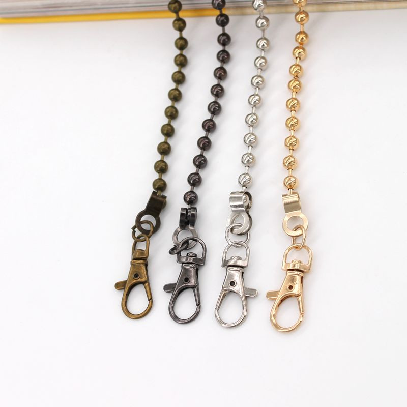 Lionsen 120cm / 50cm BALL Csere láncszíj Fém link Kapcsos pénztárca táska fogantyú váll keresztben kézitáska lánc