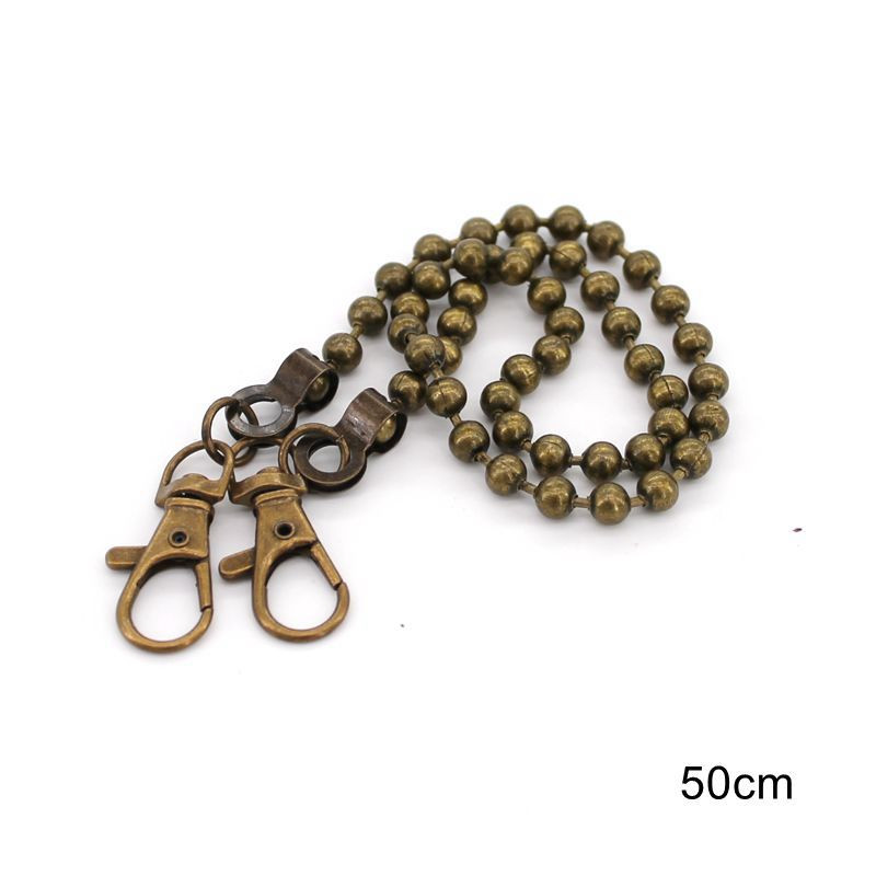 Lionsen 120cm / 50cm BALL Csere láncszíj Fém link Kapcsos pénztárca táska fogantyú váll keresztben kézitáska lánc