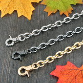 DIY 9mm zelts, sudrabs, lielgabals melns O formas soma ķēdes nomaiņa plecu krustojuma somas siksnas rokassomām Jostu rokturi