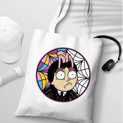 Nevermore Academy Wednesday Addams shopping torba shopper tote shopper eco recycle bag torba reciclaje tkana jute net grab