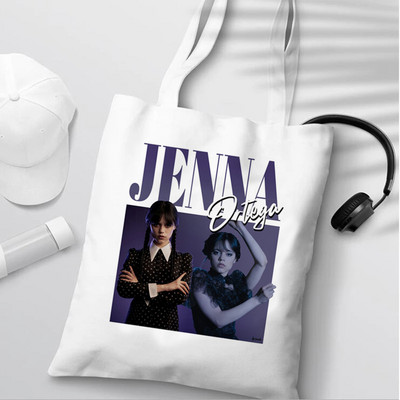 Nevermore Academy Wednesday Addams shopping torba shopper tote shopper eco recycle bag torba reciclaje tkana jute net grab