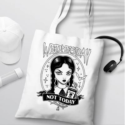Nevermore Academy Wednesday Addams shopping torba shopper tote shopper eco recycle bag torba reciclaje tkana jute net grab