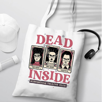 Nevermore Academy Wednesday Addams shopping torba shopper tote shopper eco recycle bag torba reciclaje tkana jute net grab
