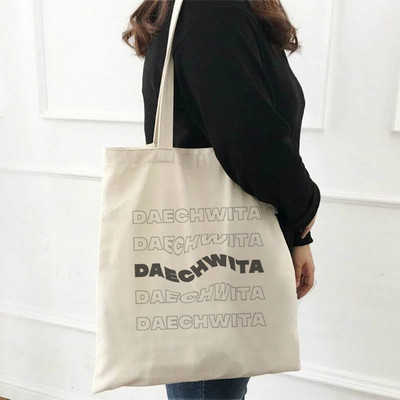 2022 Harajuku All-match Kawaii Cartoon Alphabet Nákupná taška Tote Bag Plátená taška cez rameno Dámska nákupná taška s veľkou kapacitou Tot