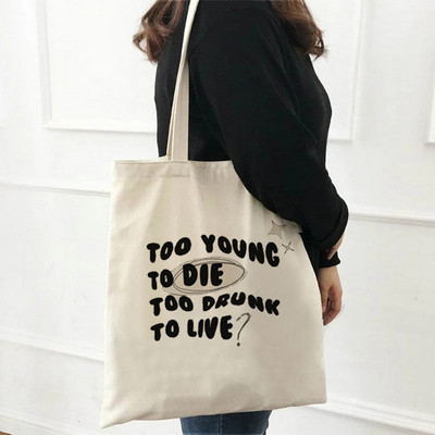 2022 Harajuku All-match Kawaii Cartoon Alphabet Nákupná taška Tote Bag Plátená taška cez rameno Dámska nákupná taška s veľkou kapacitou Tot