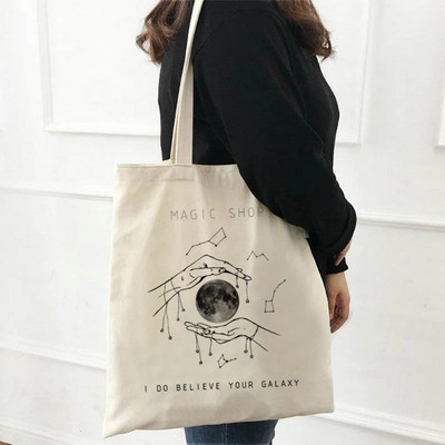 2022 Harajuku All-match Kawaii Cartoon Alphabet Nákupná taška Tote Bag Plátená taška cez rameno Dámska nákupná taška s veľkou kapacitou Tot