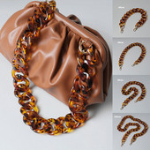 Riblja kost Leopard remen za torbu 40cm-120cm akrilne smole lančić za remen za torbicu Odvojivi zamjenski dodaci za torbicu na rame