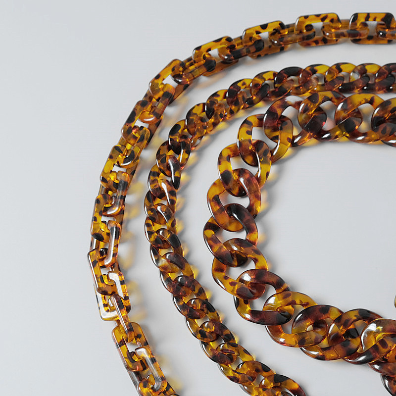 Riblja kost Leopard remen za torbu 40cm-120cm akrilne smole lančić za remen za torbicu Odvojivi zamjenski dodaci za torbicu na rame