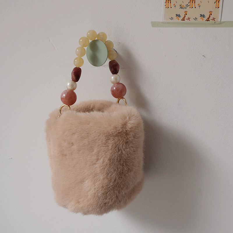 Új divatos női kézitáska-kiegészítő lánc levehető csere fehér bézs szürke gyöngyszíj női váll barkács műgyanta táska lánc