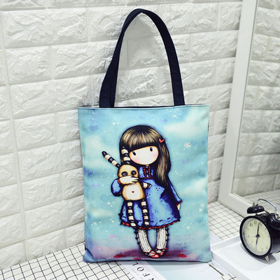 Divat rajzfilmnyomtatás Női alkalmi táska kiváló minőségű tartós szövet válltáska lányoknak kedves bevásárló iskolatáska kézitáska