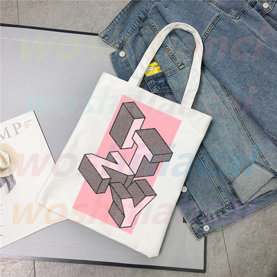 ITZY Logo Kpop koreai lányok csoportja Ulzzang vásárlói táska nyomtatott vászon hordtáska kézitáska Női táska Harajuku válltáska