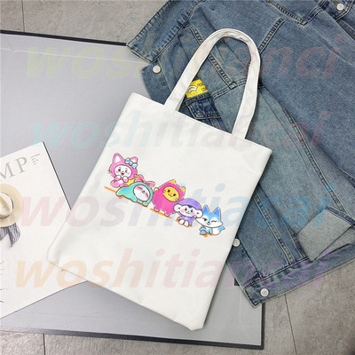 ITZY Logo Kpop koreai lányok csoportja Ulzzang vásárlói táska nyomtatott vászon hordtáska kézitáska Női táska Harajuku válltáska