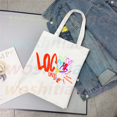 ITZY Logo Kpop koreai lányok csoportja Ulzzang vásárlói táska nyomtatott vászon hordtáska kézitáska Női táska Harajuku válltáska