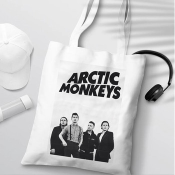 Τσάντα αγορών Arctic Monkeys Sound Wave Rock Band Τσάντα αγορών Canvas Shopper Fashion Τσάντα ώμου μεγάλης χωρητικότητας Τσάντα τσάντα παραλίας