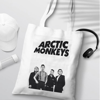 Arctic Monkeys Sound Wave Rock Band pirkinių krepšys Drobė Pirkėjo mada Didelės talpos rankinė per petį krepšys Paplūdimio krepšys