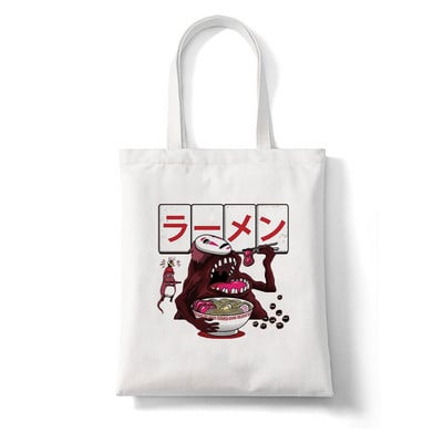 Totoro Stúdió Ghibli Miyazaki Hayao Shopper Bag Anime Táskák Rajzfilm Print Bevásárlótáskák Eco Canvas Tote Bag Pacakge Beach Handbag