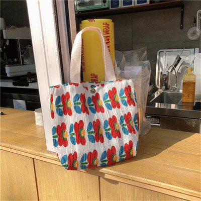 Mala svježa prijenosna torba za ručak Ženska mini platnena torba za nošenje u slobodno vrijeme Raznorazna ručna torba Ekološka torba za kupovinu Ležerna torbica