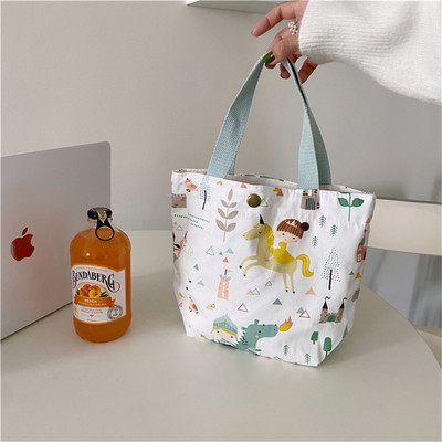 Mala svježa prijenosna torba za ručak Ženska mini platnena torba za nošenje u slobodno vrijeme Raznorazna ručna torba Ekološka torba za kupovinu Ležerna torbica