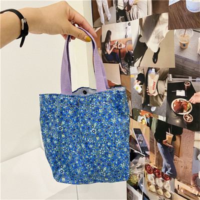 Mala svježa prijenosna torba za ručak Ženska mini platnena torba za nošenje u slobodno vrijeme Raznorazna ručna torba Ekološka torba za kupovinu Ležerna torbica