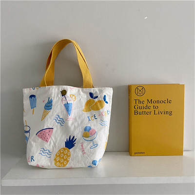 Mala svježa prijenosna torba za ručak Ženska mini platnena torba za nošenje u slobodno vrijeme Raznorazna ručna torba Ekološka torba za kupovinu Ležerna torbica