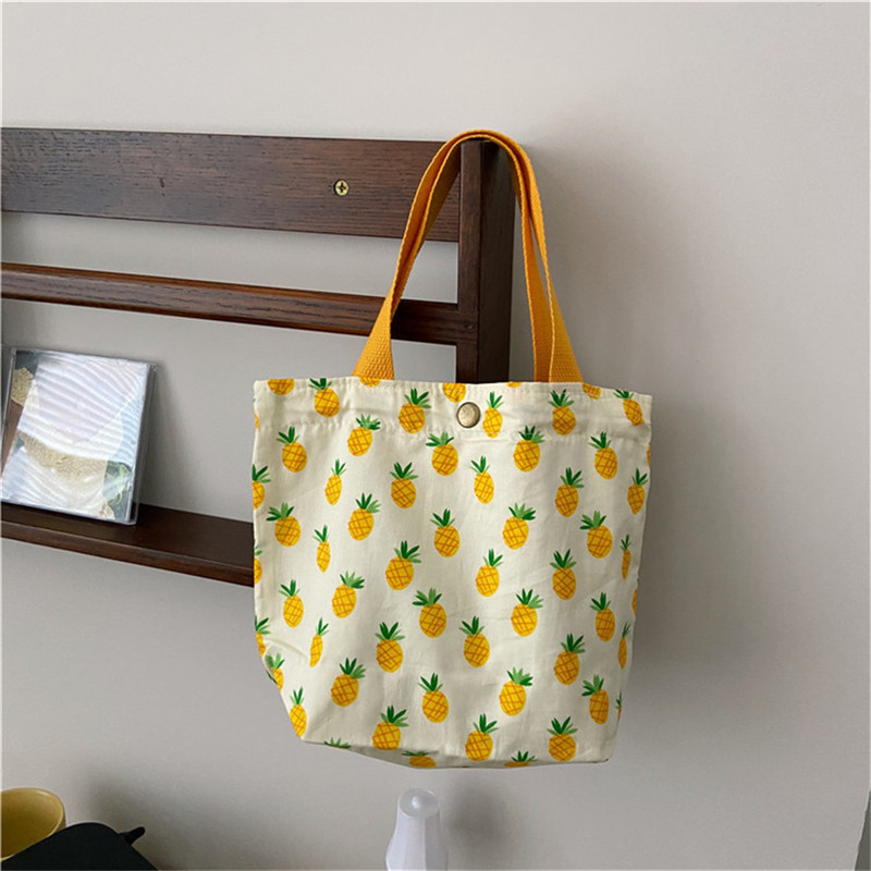 Mala svježa prijenosna torba za ručak Ženska mini platnena torba za nošenje u slobodno vrijeme Raznorazna ručna torba Ekološka torba za kupovinu Ležerna torbica