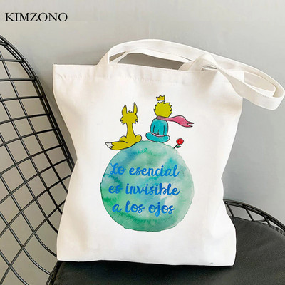 Kis Herceg bevásárlótáska újrahasznosított táska bolsa bolsas de tela vásárló vászon pamuttáska szövet ökobag tasak szövet