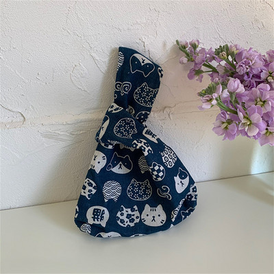 2023 japán mini hordozható csomós csuklótáska női felső fogantyús táska egyszerű pénztárcák kézitáskák vízálló bevásárlótáska telefon kulcstartó