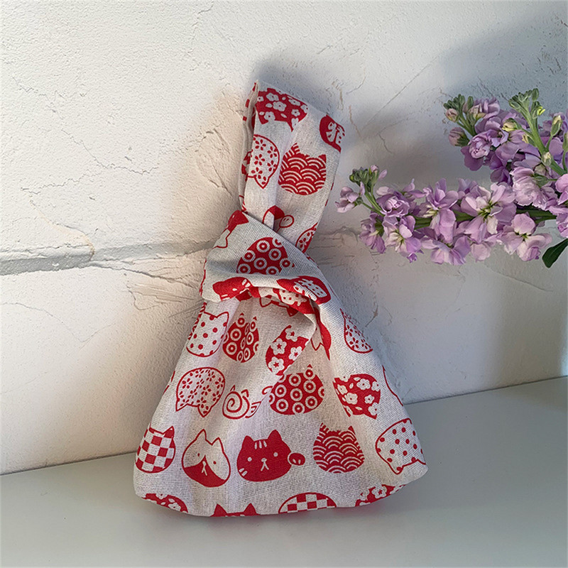 2023 japán mini hordozható csomós csuklótáska női felső fogantyús táska egyszerű pénztárcák kézitáskák vízálló bevásárlótáska telefon kulcstartó