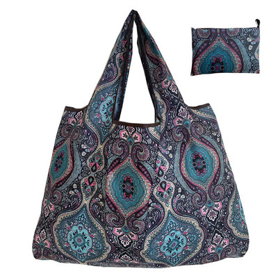 Újrafelhasználható nagy teherbírású bevásárlótáska 40 lbs szilárd élelmiszer táska tárolótáska nagy kézitáska női táska utazó válltáska