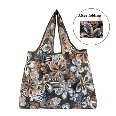 Újrafelhasználható nagy teherbírású bevásárlótáska 40 lbs szilárd élelmiszer táska tárolótáska nagy kézitáska női táska utazó válltáska