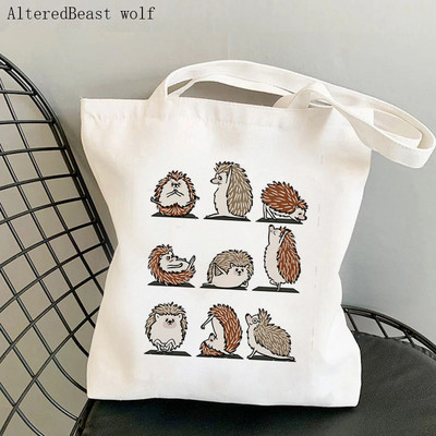 Női vásárló táska sok tengerimalac Nyomtatott Kawaii táska Harajuku Bevásárlóvászon Shopper Bag lány kézitáska Vállas női táska