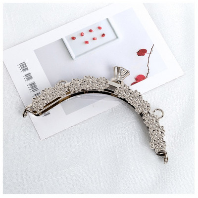 13cm poolring Vintage graveeritud lille ilma auguta keeratava rahakoti raam