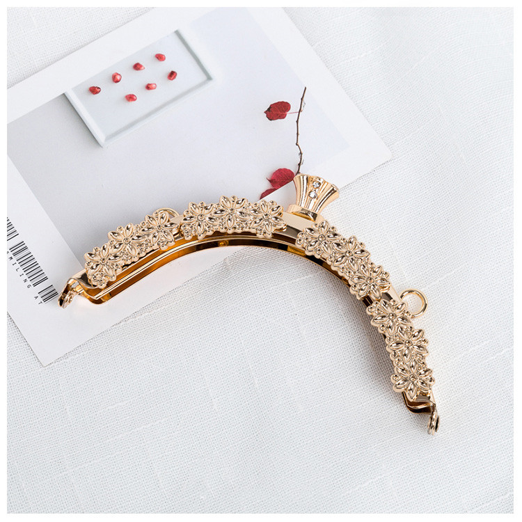 13cm poolring Vintage graveeritud lille ilma auguta keeratava rahakoti raam