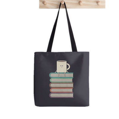 Pirkėjo košmaras prieš Kalėdas Spausdintas krepšys moterims Harajuku pirkėjo rankinė mergina Pečių pirkinių krepšys Lady Canvas Bag