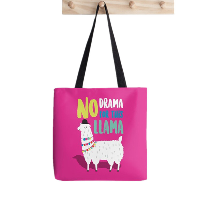 Pirkėjo košmaras prieš Kalėdas Spausdintas krepšys moterims Harajuku pirkėjo rankinė mergina Pečių pirkinių krepšys Lady Canvas Bag