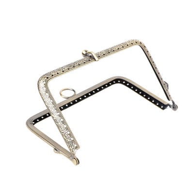 1Pc DIY torbica torbica ručka novčići metalna poljubac kopča okvir brave 13,8 cm
