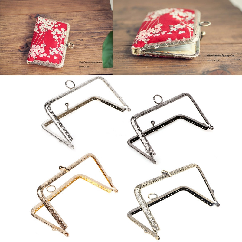 1Pc DIY torbica torbica ručka novčići metalna poljubac kopča okvir brave 13,8 cm