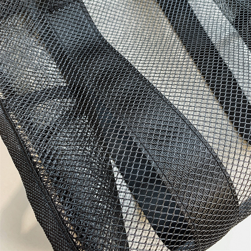 PURDORED 1 db női hálós táska újrafelhasználható átlátszó divat egy vállú strandtáska hálós üreges bevásárlótáska rendező