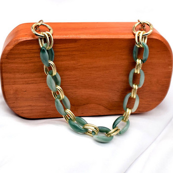 Αλυσίδα ακρυλικής ρητίνης Μικτή χρυσή ρετρό αποσπώμενη αλυσίδα ώμου Διακόσμηση τσάντας λαβής Νέα γυναικεία τσάντα στολίδι Αξεσουάρ