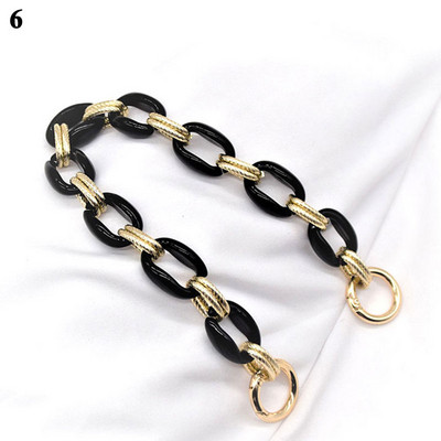 Akrilo dervos grandinėlė, mišri auksinė retro nuimama pečių grandinėlė rankenos krepšio puošmena Nauji moteriški krepšio dirželiai, ornamentų priedai