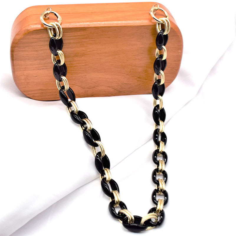 Akrilo dervos grandinėlė, mišri auksinė retro nuimama pečių grandinėlė rankenos krepšio puošmena Nauji moteriški krepšio dirželiai, ornamentų priedai