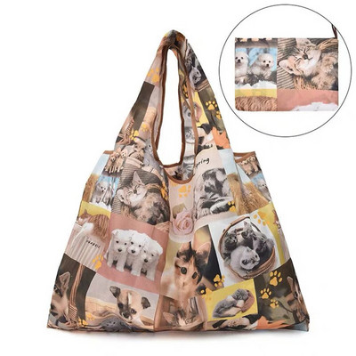 Dideli ir sunkūs daugkartiniai pirkinių krepšiai Maisto prekių krepšiai Nešiojami sulankstomi moteriški krepšiai ant pečių 50 svarų krepšiai